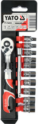 Yato KOMPLET NASADEK Z AKCESORIAMI 1/4", 12CZ