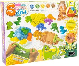 Nice Group Spongy Sand Dinozaury, kolorowy zestaw piaskowy