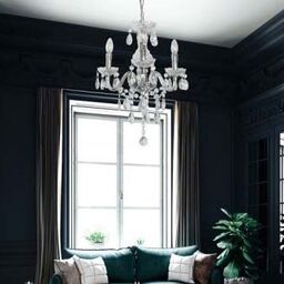 Italux Świecznikowa lampa wisząca Whiz L.90690/3CLE zwis glamour