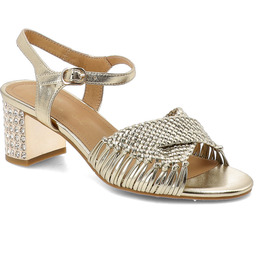 S.Barski Sandały damskie, cholewka ze skóry naturalnej