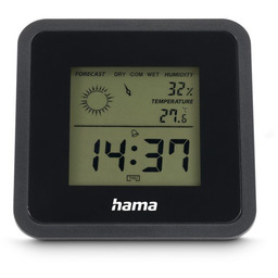 TERMOMETR/HIGROMETR BORNEO CZARNY