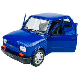 Welly Fiat 126P Niebieski 1:21 Samochód Nowy Metalowy