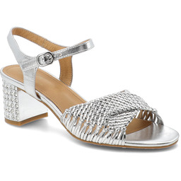 S.Barski Sandały damskie, cholewka ze skóry naturalnej