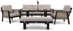 Zestaw mebli ogrodowych z aluminium PROVENCE czarny +