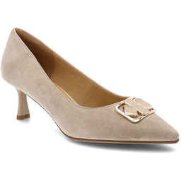 S.Barski Czółenka damskie, cholewka ze skóry naturalnej