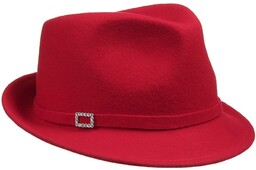 Kapelusz Filcowy Starlight Trilby by Lipodo, czerwony, One