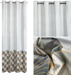 Zasłona 140 x 250 Design91 Welwet Gina Srebrny