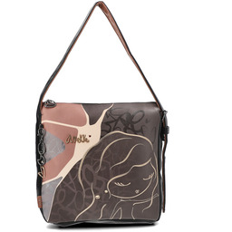 Anekke Brązowa Duża Torebka Stylowa Shopperka Damska