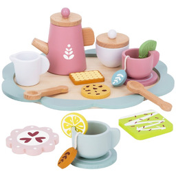 Tooky Toy Popołudniowa Herbatka Drewniany Zestaw Serwis