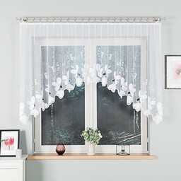 Markizeta Firana żakardowa gotowa 300x120 biała Teodora