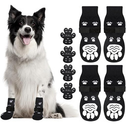 GlasFlength 4 sztuki skarpet antypoślizgowych dla psów, skarpety