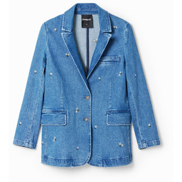 Marynarka denim w drobne kwiaty