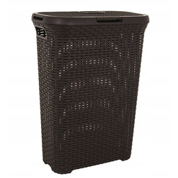 Kosz z pokrywą Curver Natural Style 40L brązowy