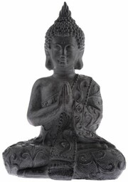 Dekoracja ogrodowa Budda, antracyt, magnez, 38 x 15