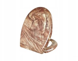 Deska sedesowa Wolnoopadająca , Wypinana Z Nadrukiem Heartwood