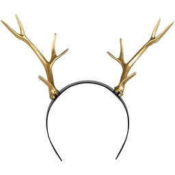 Boland 50025 poroże tiara, opaska do włosów, czarno-złota,