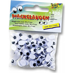 Folia 751007 ruchome oczy z ruchomymi źrenicami, biały,