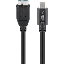 Kabel USB-C  na Micro-B 3.0, czarny -