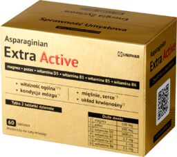 Asparaginian Extra Active 100 mg, 60 tabletek