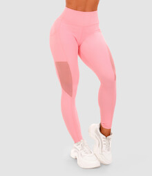 GymBeam Damskie legginsy Mesh Panel Pink