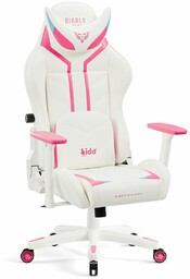 Krzesło obrotowe dla dziecka Diablo Kids X-Ray: Biało-Różowy,