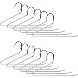 Relaxdays Wieszak na spodnie, zestaw 12 sztuk, kształt