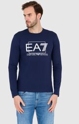 EA7 Granatowy męski bawełniany longsleeve