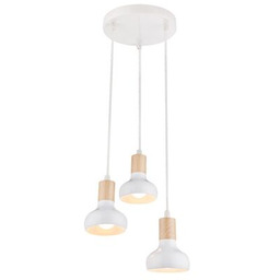 Lampa wisząca PUERTO 3x40W E14 na talerzu biały
