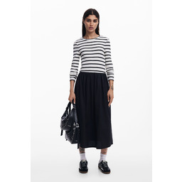 Kombinowana sukienka midi