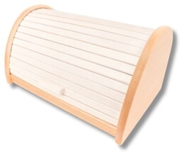 Chlebak drewniany nowoczesny biało-naturalny