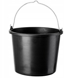 Wiadro budowlane Bado okrągłe z rączką 5L, czarne