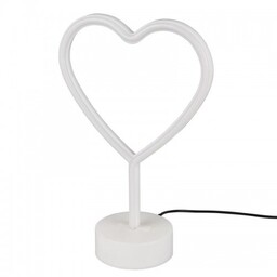 Trio Leuchten Neonowa lampa stołowa biała z różowym,
