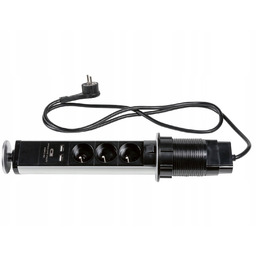 Listwa Zasilająca Chowana Podblatowa Aluminiowa Rowi 3 Gn