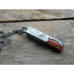 Pakamera Kloc z surowym rubinem - naszyjnik