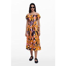 Sukienka bardot z falbanami