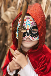 Maska meksykańska czaszka "Colorful Halloween"