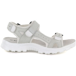 Skórzane sandały damskie sportowe na rzep szare Artiker