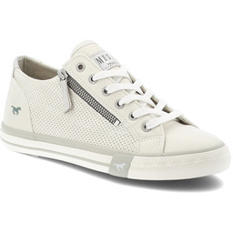 Mustang Trampki damskie, cholewka ze skóry ekologicznej perforowana