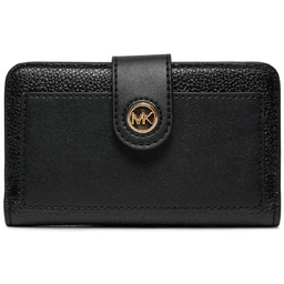 MICHAEL KORS portfel damski poziomy skórzany czarny zapinany