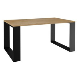 Topeshop Ława MODERN Dąb Artisan Czarny Do Salonu