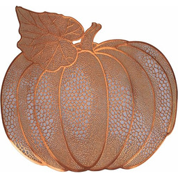Zestaw 6 Podkładka dyni 42x40 cm pomarańczowo-brązowy, dynia