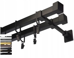 Karnisz Metalowy Kwadro Podwójny 220 cm