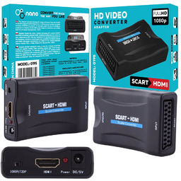 Adapter konwerter SCART Na HDMI AV EURO HD