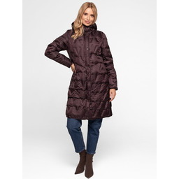 Pikowana Ocieplana Kurtka Damska z Regulowanym Kapturem