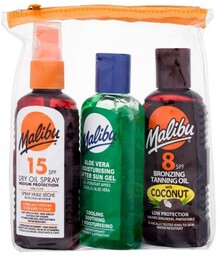 Malibu Dry Oil Spray SPF15 zestaw suchy olejek