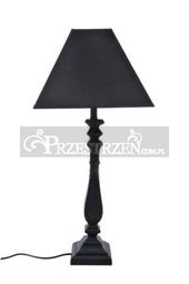 LAMPA STOŁOWA-NOCNA - Z ABAŻUREM - Czarna 65,5