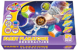 Farby plakatowe dekoracyjne 24 kolory - Sweet colours