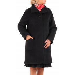 Modny płaszcz jesienny Amelia 44 z alpaki