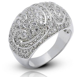 Srebrny Sygnet Pierścionek z Cyrkoniami