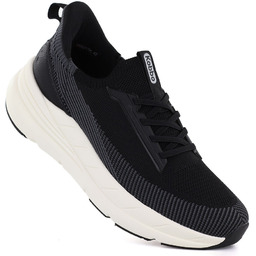 Półbuty sportowe damskie na platformie czarne Kobbo Vinceza